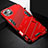Coque Contour Silicone et Plastique Housse Etui Mat avec Support A05 pour Apple iPhone 13 Mini Rouge
