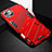 Coque Contour Silicone et Plastique Housse Etui Mat avec Support A05 pour Apple iPhone 13 Rouge