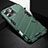 Coque Contour Silicone et Plastique Housse Etui Mat avec Support A05 pour Apple iPhone 14 Pro Max Petit