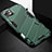 Coque Contour Silicone et Plastique Housse Etui Mat avec Support A05 pour Apple iPhone 15 Petit