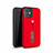 Coque Contour Silicone et Plastique Housse Etui Mat avec Support A07 pour Apple iPhone 11 Rouge