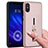 Coque Contour Silicone et Plastique Housse Etui Mat avec Support Bague Anneau pour Xiaomi Mi 8 Pro Global Version Or Rose