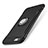 Coque Contour Silicone et Plastique Housse Etui Mat avec Support Bague Anneau S01 pour Apple iPhone 8 Noir