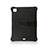 Coque Contour Silicone et Plastique Housse Etui Mat avec Support H01 pour Apple iPad Pro 11 (2022) Noir