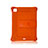 Coque Contour Silicone et Plastique Housse Etui Mat avec Support H01 pour Apple iPad Pro 11 (2022) Orange