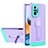 Coque Contour Silicone et Plastique Housse Etui Mat avec Support H01P pour Xiaomi Redmi Note 10 Pro 4G Violet