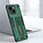 Coque Contour Silicone et Plastique Housse Etui Mat avec Support H02X pour Apple iPhone 14 Plus Vert