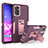 Coque Contour Silicone et Plastique Housse Etui Mat avec Support J01S pour Samsung Galaxy A04s Violet