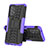 Coque Contour Silicone et Plastique Housse Etui Mat avec Support J01X pour Samsung Galaxy A73 5G Violet
