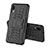 Coque Contour Silicone et Plastique Housse Etui Mat avec Support J01X pour Samsung Galaxy M10 Noir