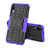 Coque Contour Silicone et Plastique Housse Etui Mat avec Support J01X pour Samsung Galaxy M10 Violet