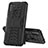 Coque Contour Silicone et Plastique Housse Etui Mat avec Support J01X pour Samsung Galaxy M11 Noir