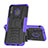 Coque Contour Silicone et Plastique Housse Etui Mat avec Support J01X pour Samsung Galaxy M20 Violet