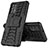 Coque Contour Silicone et Plastique Housse Etui Mat avec Support JX01 pour Samsung Galaxy M32 5G Noir