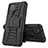 Coque Contour Silicone et Plastique Housse Etui Mat avec Support JX1 pour Google Pixel 4a 5G Noir