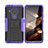 Coque Contour Silicone et Plastique Housse Etui Mat avec Support JX1 pour Nokia 5.4 Violet