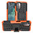 Coque Contour Silicone et Plastique Housse Etui Mat avec Support JX1 pour Nokia G11 Orange