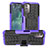 Coque Contour Silicone et Plastique Housse Etui Mat avec Support JX1 pour Nokia G11 Violet