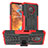 Coque Contour Silicone et Plastique Housse Etui Mat avec Support JX1 pour Nokia G300 5G Rouge