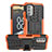 Coque Contour Silicone et Plastique Housse Etui Mat avec Support JX1 pour Nokia G400 5G Orange