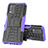 Coque Contour Silicone et Plastique Housse Etui Mat avec Support JX1 pour Realme 8 5G Violet