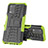 Coque Contour Silicone et Plastique Housse Etui Mat avec Support JX1 pour Realme 9 5G India Vert