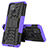 Coque Contour Silicone et Plastique Housse Etui Mat avec Support JX1 pour Realme C11 (2021) Violet