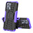 Coque Contour Silicone et Plastique Housse Etui Mat avec Support JX1 pour Realme C35 Violet