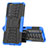 Coque Contour Silicone et Plastique Housse Etui Mat avec Support JX1 pour Sony Xperia 1 III Bleu