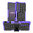Coque Contour Silicone et Plastique Housse Etui Mat avec Support JX1 pour Sony Xperia 1 IV SO-51C Violet