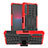 Coque Contour Silicone et Plastique Housse Etui Mat avec Support JX1 pour Sony Xperia 10 IV SOG07 Rouge