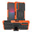 Coque Contour Silicone et Plastique Housse Etui Mat avec Support JX1 pour Sony Xperia 10 V Orange