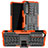 Coque Contour Silicone et Plastique Housse Etui Mat avec Support JX1 pour Sony Xperia 5 III SO-53B Orange