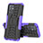 Coque Contour Silicone et Plastique Housse Etui Mat avec Support JX1 pour Vivo iQOO Z6 5G Violet