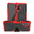 Coque Contour Silicone et Plastique Housse Etui Mat avec Support JX1 pour Xiaomi Poco F3 GT 5G Rouge