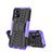 Coque Contour Silicone et Plastique Housse Etui Mat avec Support JX2 pour Motorola Moto E13 Violet