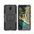 Coque Contour Silicone et Plastique Housse Etui Mat avec Support JX2 pour Nokia C100 Noir