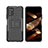 Coque Contour Silicone et Plastique Housse Etui Mat avec Support JX2 pour Nokia G100 Noir