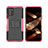 Coque Contour Silicone et Plastique Housse Etui Mat avec Support JX2 pour Nokia G100 Rose Rouge