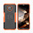 Coque Contour Silicone et Plastique Housse Etui Mat avec Support JX2 pour Nokia G300 5G Orange