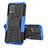 Coque Contour Silicone et Plastique Housse Etui Mat avec Support JX2 pour Realme Narzo 50 4G Bleu