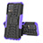 Coque Contour Silicone et Plastique Housse Etui Mat avec Support JX2 pour Realme Narzo 50 4G Violet