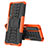 Coque Contour Silicone et Plastique Housse Etui Mat avec Support JX2 pour Sony Xperia 1 IV SO-51C Orange