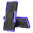 Coque Contour Silicone et Plastique Housse Etui Mat avec Support JX2 pour Sony Xperia 1 IV SO-51C Violet