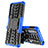 Coque Contour Silicone et Plastique Housse Etui Mat avec Support JX2 pour Sony Xperia 10 III SO-52B Bleu