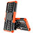 Coque Contour Silicone et Plastique Housse Etui Mat avec Support JX2 pour Sony Xperia 10 III SO-52B Orange