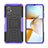 Coque Contour Silicone et Plastique Housse Etui Mat avec Support JX2 pour Xiaomi Poco M4 5G Violet