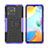 Coque Contour Silicone et Plastique Housse Etui Mat avec Support JX2 pour Xiaomi Redmi 10 Power Violet