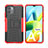 Coque Contour Silicone et Plastique Housse Etui Mat avec Support JX2 pour Xiaomi Redmi A2 Rouge