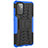 Coque Contour Silicone et Plastique Housse Etui Mat avec Support JX3 pour Samsung Galaxy A72 4G Bleu